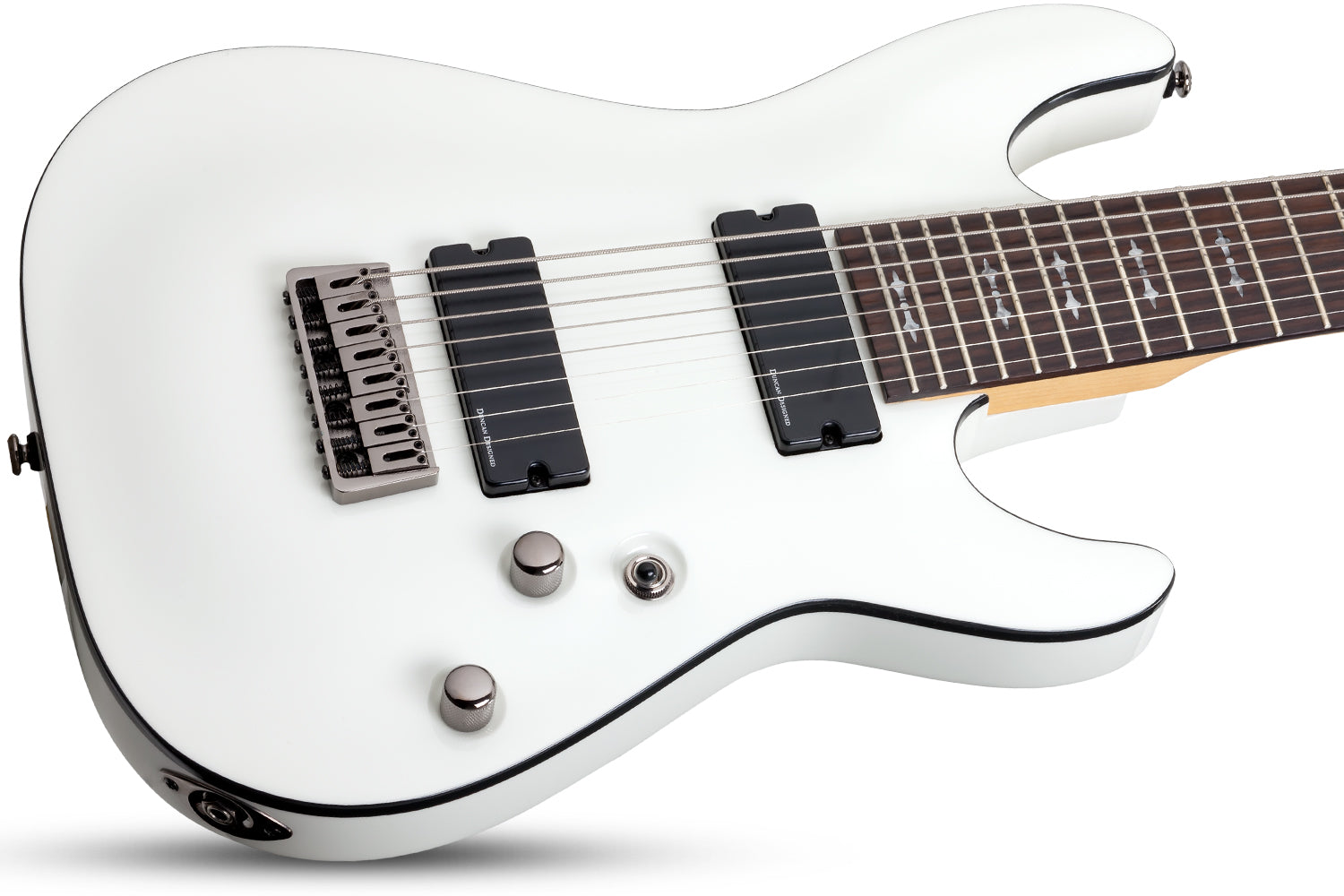 Schecter DEMON-8-VWHT Vintage White 8 String Guitar with Duncan Designed HB-105 3263-SHC
