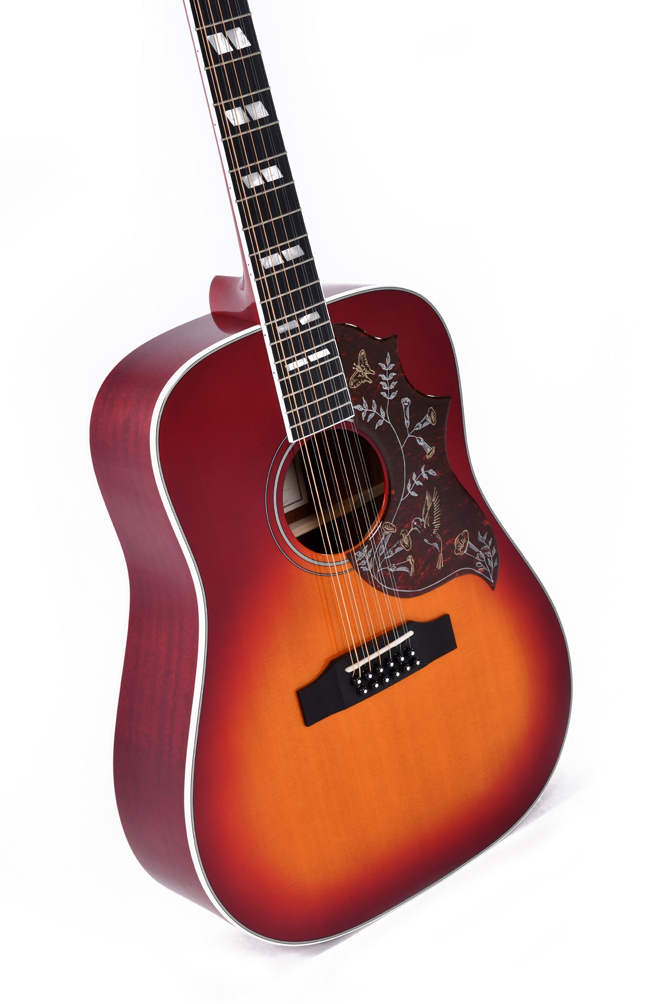 Sigma Guitars 12-String Dreadnought Acoustic Guitar With Case, Vintage Cherry Sunburst DM12-SG5