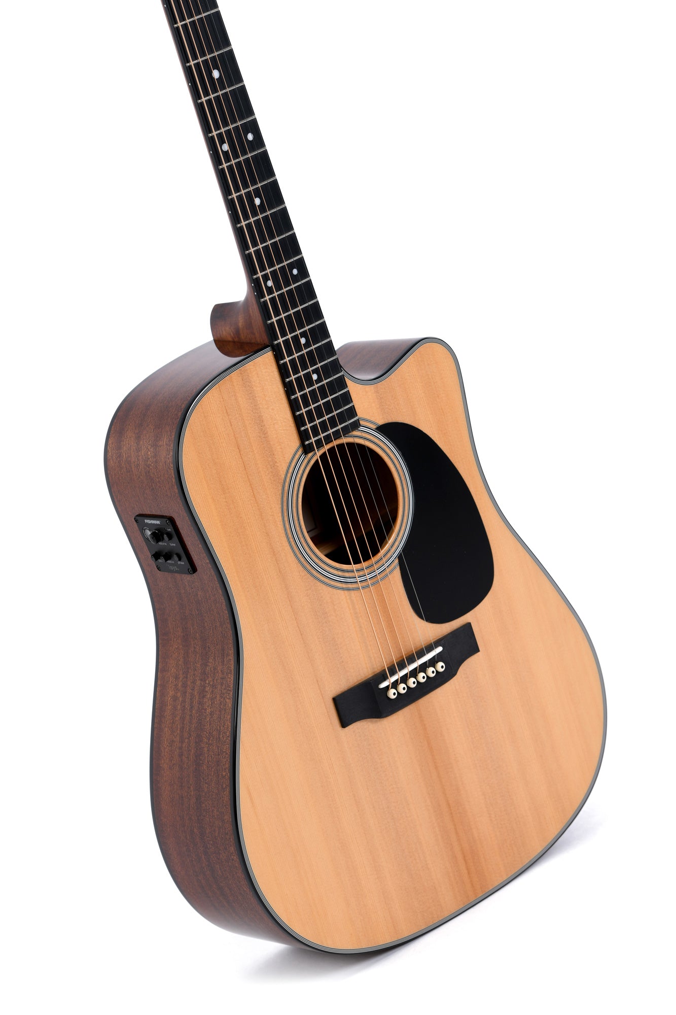 Sigma Guitars 1 Series Dreadnought Acoustic / Electric Guitar, Natural DMC-1E