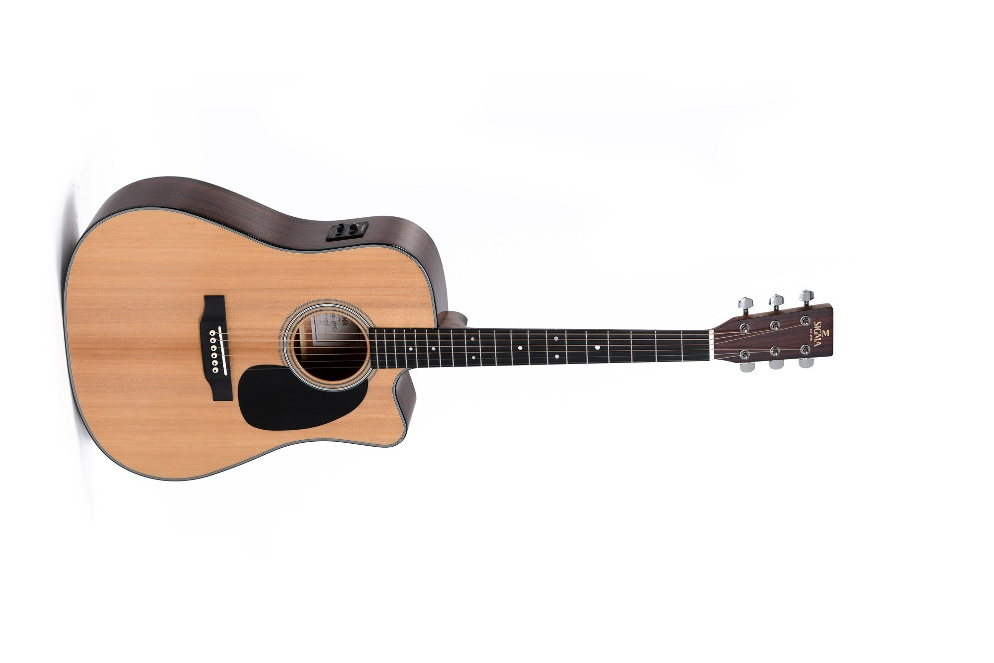 Sigma Guitars 1 Series Dreadnought Acoustic / Electric Guitar, Natural DMC-1E