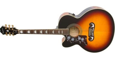 Epiphone EJ 200 Cutaway Electric Acoustic Guitar Vintage Sunburst EJ200CEVSGHLH LEFT HANDED - L.A. Music - Canada's Favourite Music Store!