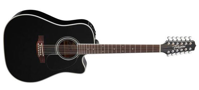 Takamine 12 String made In Japan Acoustic-Electric Cutaway Guitar with Hard Shell Case EF381SC
