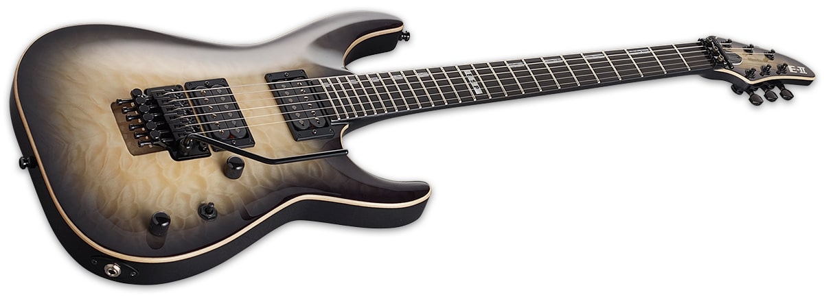 ESP LTD E-II Horizon FR Electric Guitar, Black Natural Burst EIIHORFRQMBLKNB