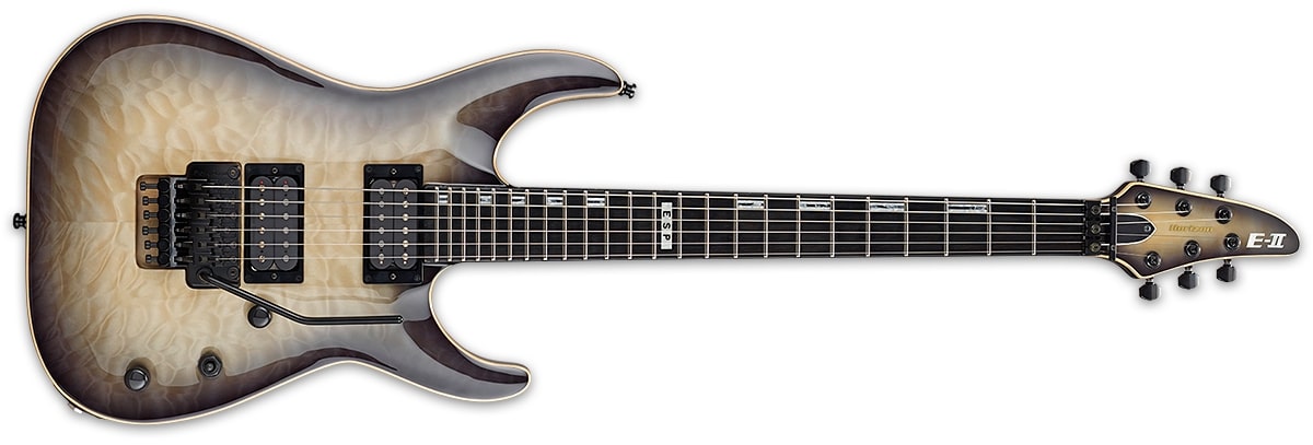 ESP LTD E-II Horizon FR Electric Guitar, Black Natural Burst EIIHORFRQMBLKNB