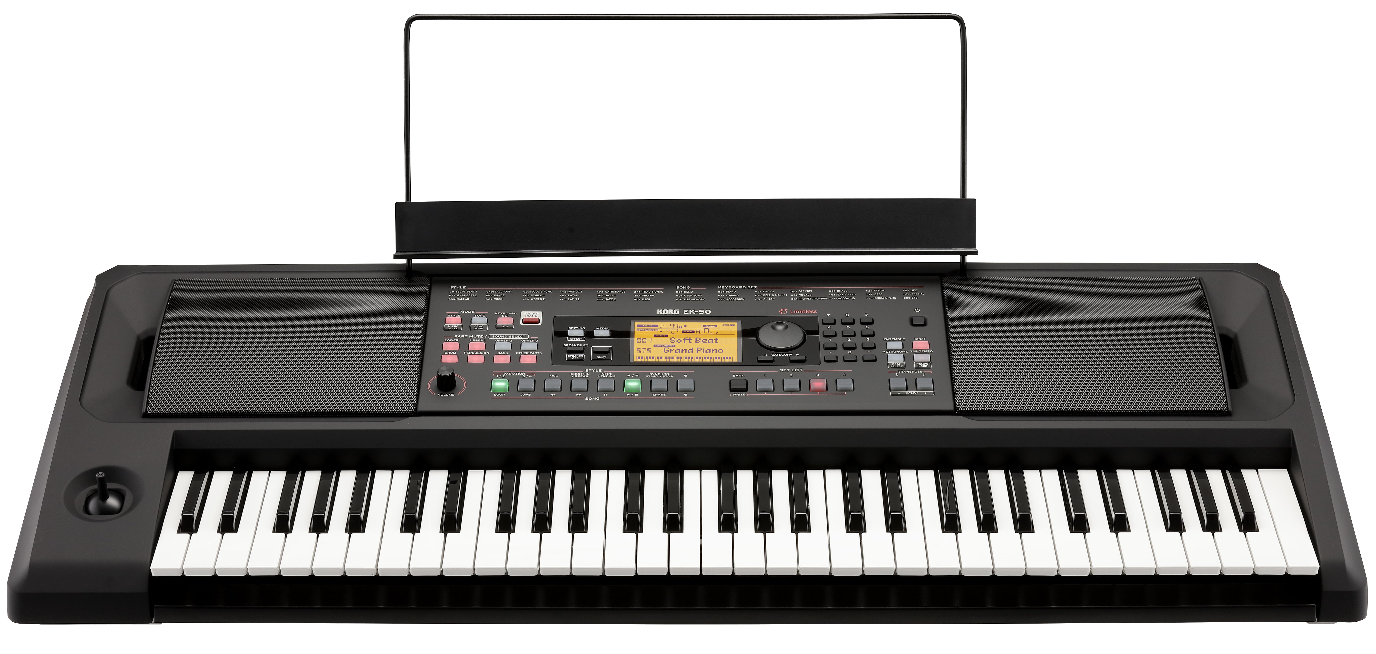 Korg 61-Key Entertainer Keyboard Great Sound Light And Portable EK50L