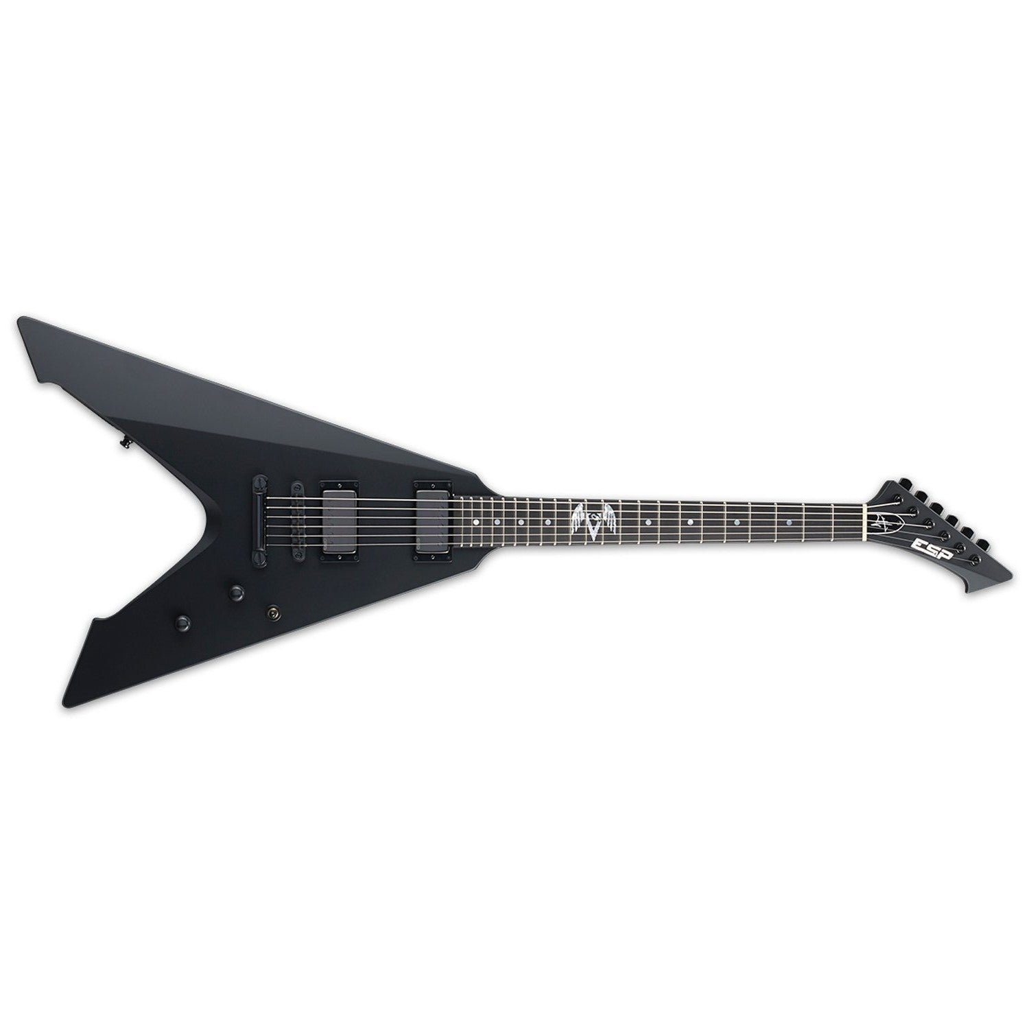 ESP James Hetfield Signature Vulture Electric Guitar Black Satin EVULTUREBLKS