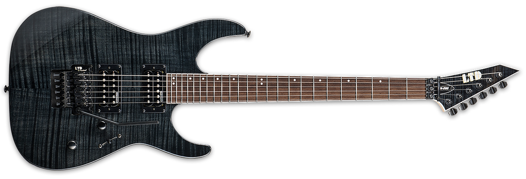 ESP LTD M200FMSTBLK M-200 FLAME TOP SEE THRU BLACK — L.A. Music