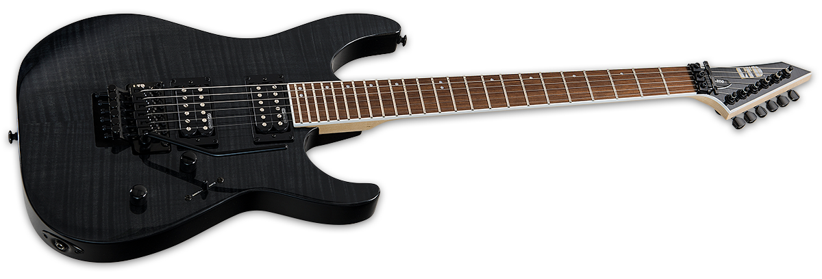 ESP LTD M200FMSTBLK M-200 FLAME TOP SEE THRU BLACK