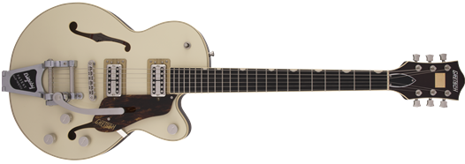 Gretsch G6659T Players Edition Broadkaster® Jr. Center Block Single-Cut with String-Thru Bigsby® Two-Tone Lotus Ivory/Walnut Stain