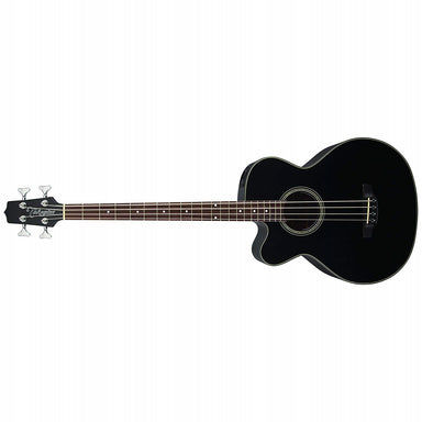 Takamine 4-String Acoustic-Electric Bass Guitar Left-Handed Acoustic Bass, Black GB30CELH-BLK