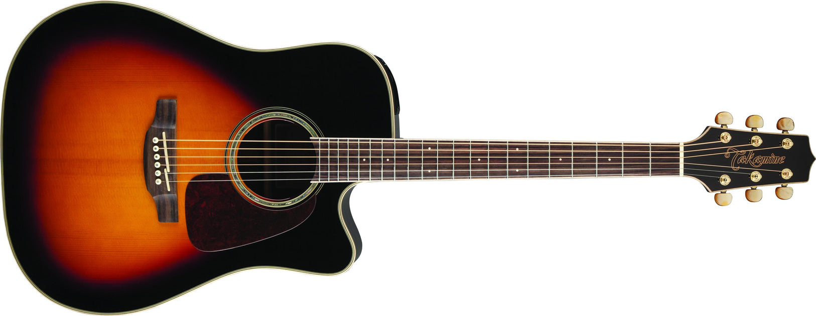 Takamine Dreadnought Cutaway Acoustic-Electric Guitar, Sunburst