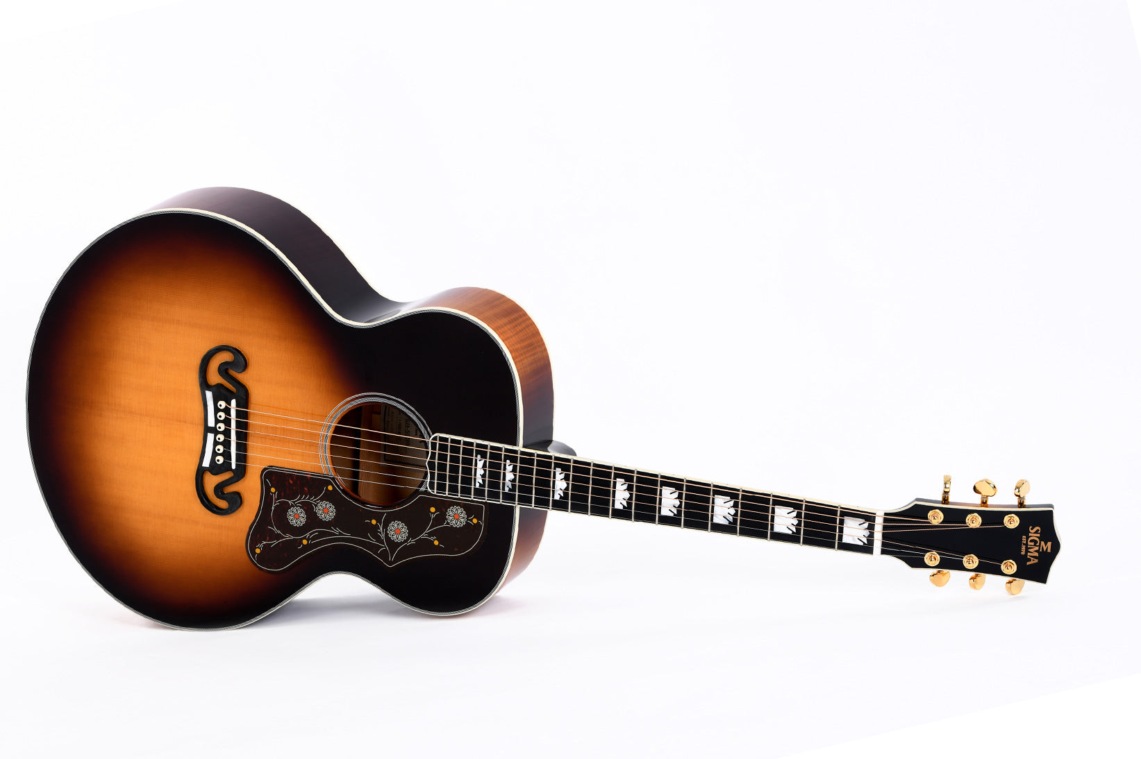 Sigma GJA SG200 Jumbo Electro Acoustic Vintage Sunburst w GIG BAG