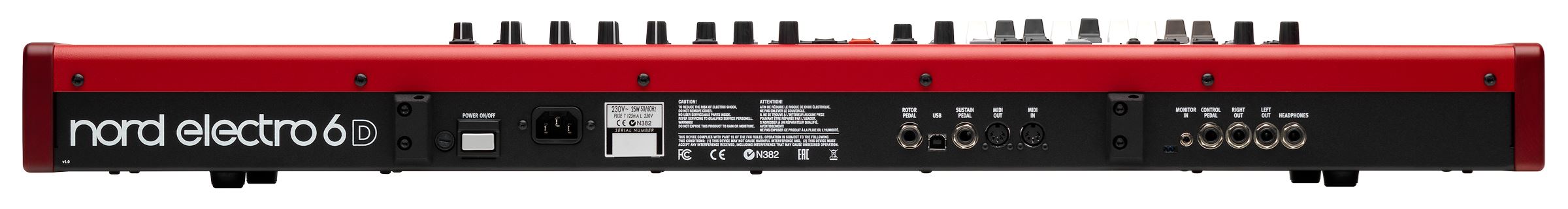 Nord Electro 6D 61 with semi-weighted waterfall action and drawbars ELECTRO6D61