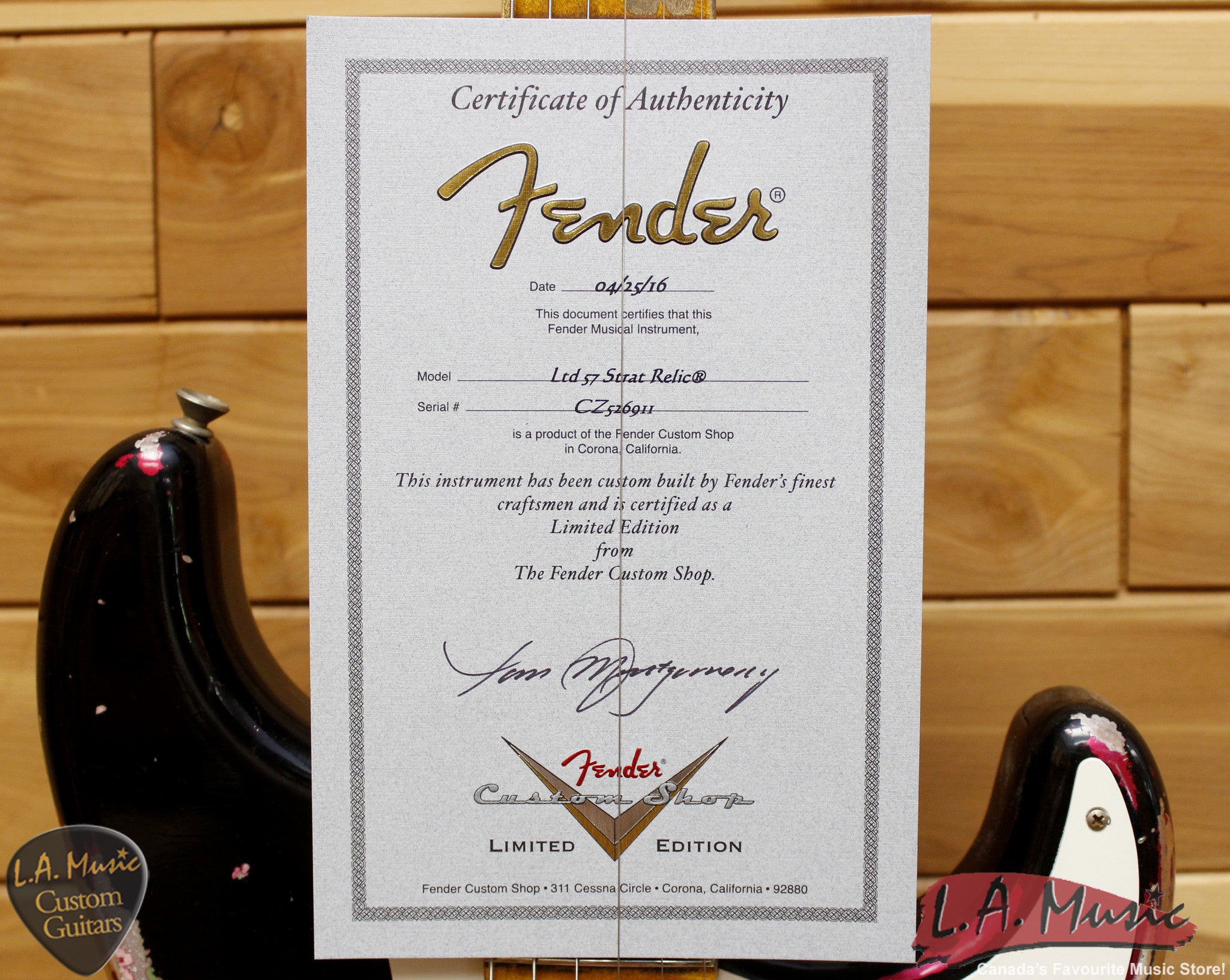 Fender Custom Shop Limited Edition 1957 Stratocaster Heavy Relic Black Over Paisley 9235302306 - L.A. Music - Canada's Favourite Music Store!