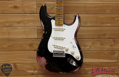 Fender Custom Shop Limited Edition 1957 Stratocaster Heavy Relic Black Over Paisley 9235302306 - L.A. Music - Canada's Favourite Music Store!