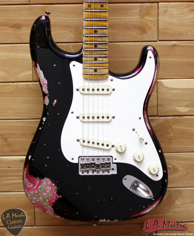 Fender Custom Shop Limited Edition 1957 Stratocaster Heavy Relic Black Over Paisley 9235302306 - L.A. Music - Canada's Favourite Music Store!