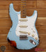 Fender Custom Shop Limited Edition Heavy Relic Mich Maker Daphne Blue Over 3-Tone Sunburst 1510060104 - L.A. Music - Canada's Favourite Music Store!