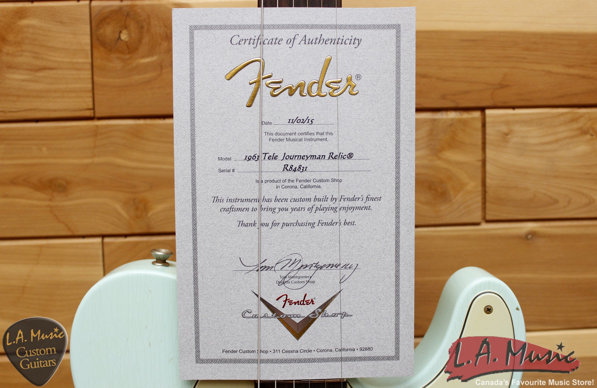 Fender Custom Shop 1963 Telecaster Journeyman Relic Surf Green,9230300857 - L.A. Music - Canada's Favourite Music Store!