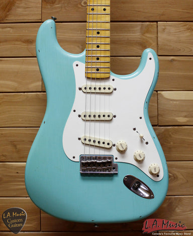 Fender Custom Shop 1957 Stratocaster Journeyman Relic Maple Neck Faded Seafoam - 9230010849 - Serial Number - R83185 - L.A. Music - Canada's Favourite Music Store!
