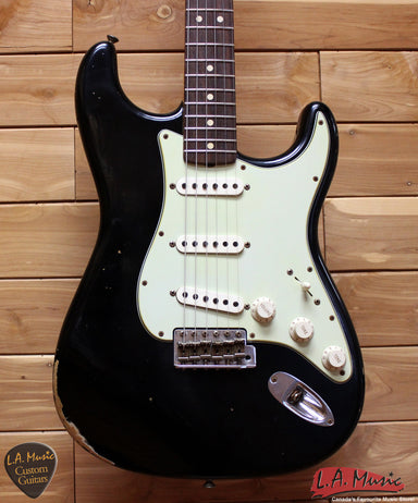 Fender Custom Shop 1963 Custom Relic Stratocaster Faded Black 9230456806 - L.A. Music - Canada's Favourite Music Store!