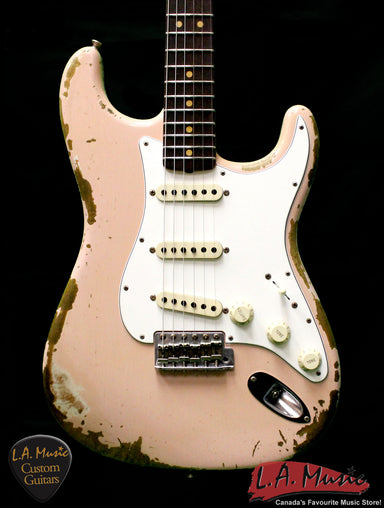 Fender Custom Shop L-Series 1964 Stratocaster Super Heavy Relic Shell Pink Rosewood 9231990856 - Serial Number - L11388 - L.A. Music - Canada's Favourite Music Store!