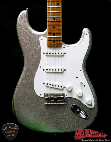 Fender Custom Shop 1954 Heavy Relic Stratocaster Sliver Sparkle 9230054817 - Serial Number - XN2518 - L.A. Music - Canada's Favourite Music Store!