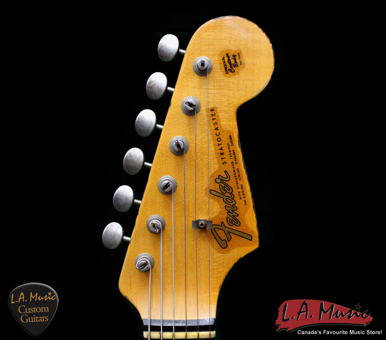 Fender Custom Shop L-Series 1964 Stratocaster Super Heavy Relic Fiesta Red Rosewood 9231990840 - Serial Number - L10634 - L.A. Music - Canada's Favourite Music Store!