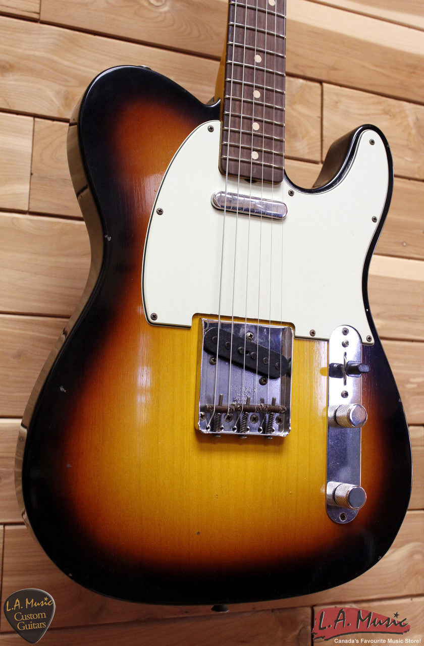 Fender Custom Shop 1963 Telecaster Journeyman Relic Rosewood Faded 3-Tone Sunburst - 9230300800 - Serial Number - R83496 - L.A. Music - Canada's Favourite Music Store!