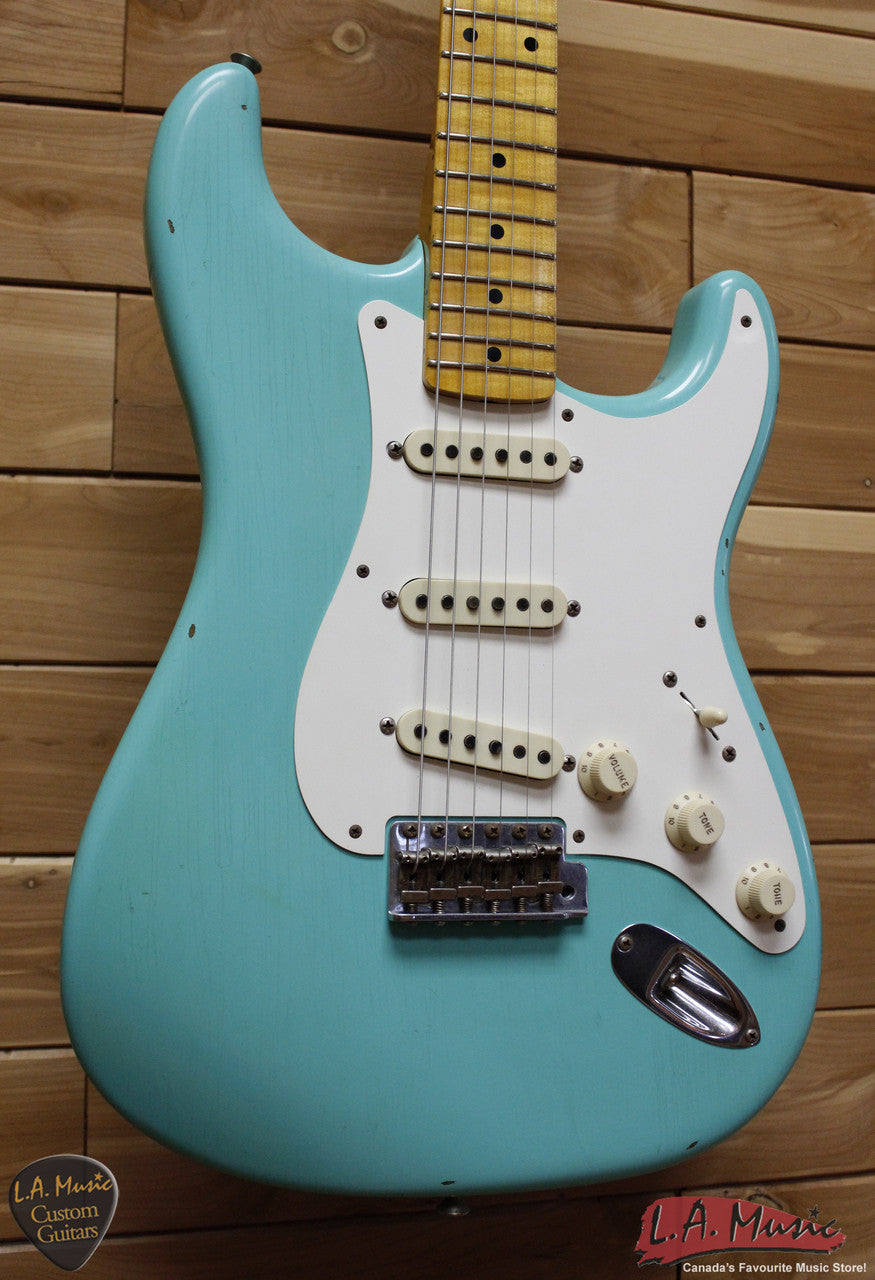 Fender Custom Shop 1957 Stratocaster Journeyman Relic Maple Neck Faded Seafoam - 9230010849 - Serial Number - R83185 - L.A. Music - Canada's Favourite Music Store!