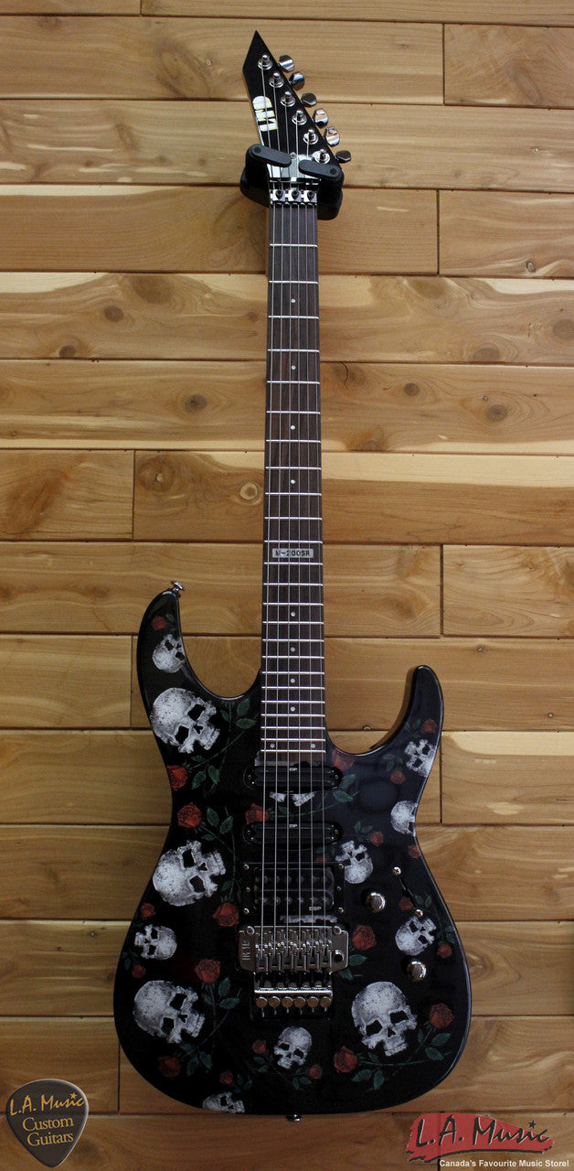 LTD LM-200 SR Electric Guitar Skull & Roses Graphic - L.A. Music - Canada's Favourite Music Store!