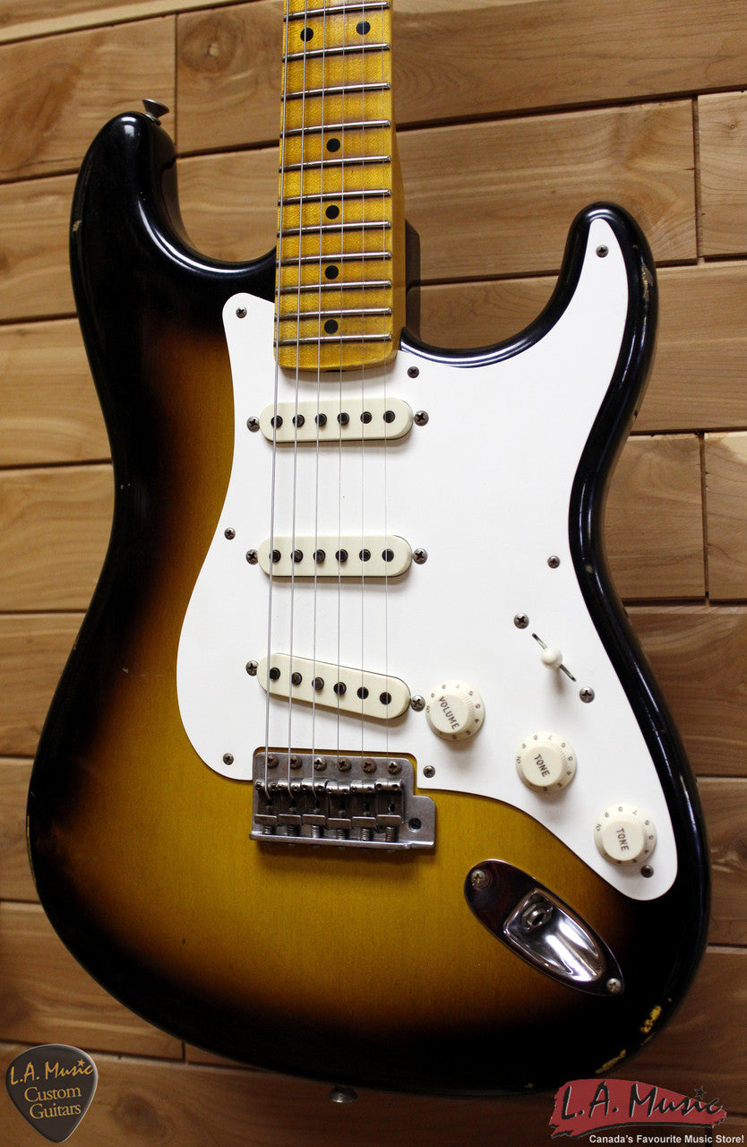 Fender Custom Shop 1957 Relic Stratocaster, Maple Fingerboard, 2-Color Sunburst 1555702803 - L.A. Music - Canada's Favourite Music Store!