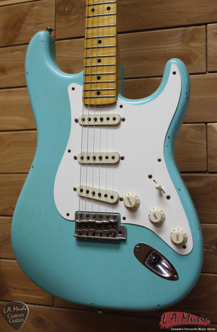 Fender Custom Shop 1957 Stratocaster Journeyman Relic Maple Neck Faded Seafoam - 9230010849 - Serial Number - R83185 - L.A. Music - Canada's Favourite Music Store!