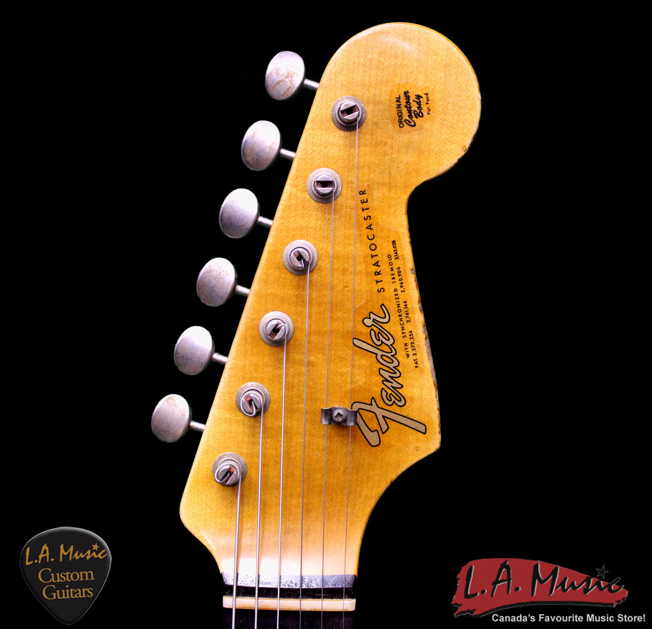 Fender Custom Shop L-Series 1964 Stratocaster Super Heavy Relic Shell Pink Rosewood 9231990856 - Serial Number - L11388 - L.A. Music - Canada's Favourite Music Store!