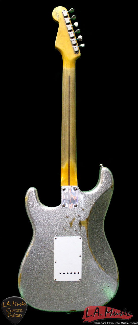 Fender Custom Shop 1954 Heavy Relic Stratocaster Sliver Sparkle 9230054817 - Serial Number - XN2518 - L.A. Music - Canada's Favourite Music Store!