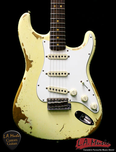 Fender Custom Shop L-Series 1964 Stratocaster Super Heavy Relic Vintage White Rosewood 9231990841 - L.A. Music - Canada's Favourite Music Store!