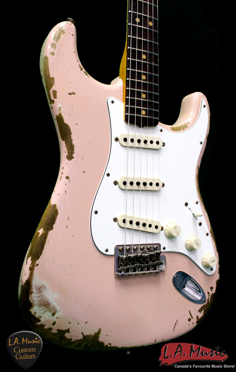 Fender Custom Shop L-Series 1964 Stratocaster Super Heavy Relic Shell Pink Rosewood 9231990856 - Serial Number - L11388 - L.A. Music - Canada's Favourite Music Store!