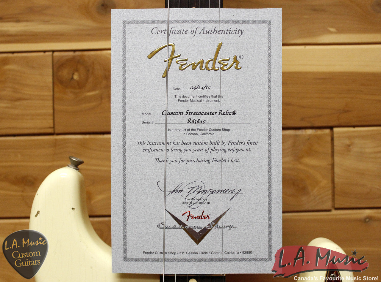 Fender Custom Shop Custom Strat REL HSH RW - VWT 9231006864 - L.A. Music - Canada's Favourite Music Store!