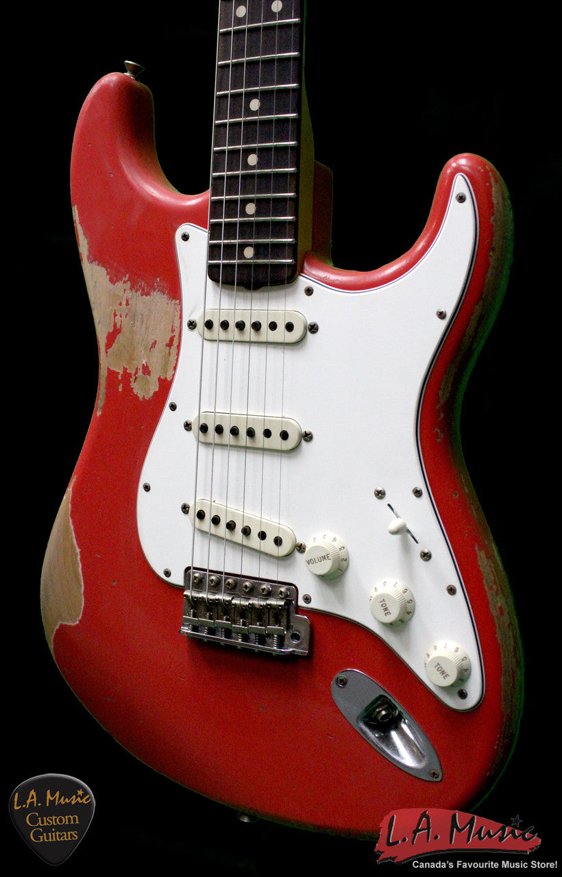 Fender Custom Shop L-Series 1964 Stratocaster Super Heavy Relic Fiesta Red Rosewood 9231990840 - Serial Number - L10634 - L.A. Music - Canada's Favourite Music Store!