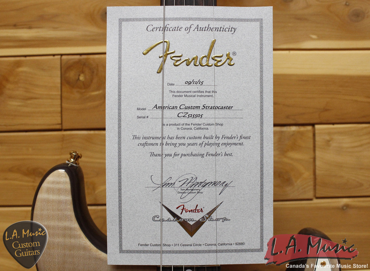 Fender Custom Shop American Custom Stratocaster Rosewood Flame Top Frostbite Fade 9231006868 - L.A. Music - Canada's Favourite Music Store!