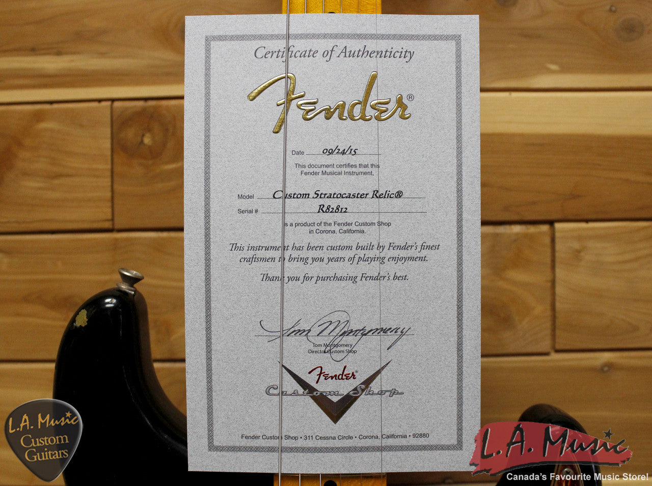 Fender Custom Shop Custom Strat REL HSH MN - AG BLK 9231006863 - L.A. Music - Canada's Favourite Music Store!