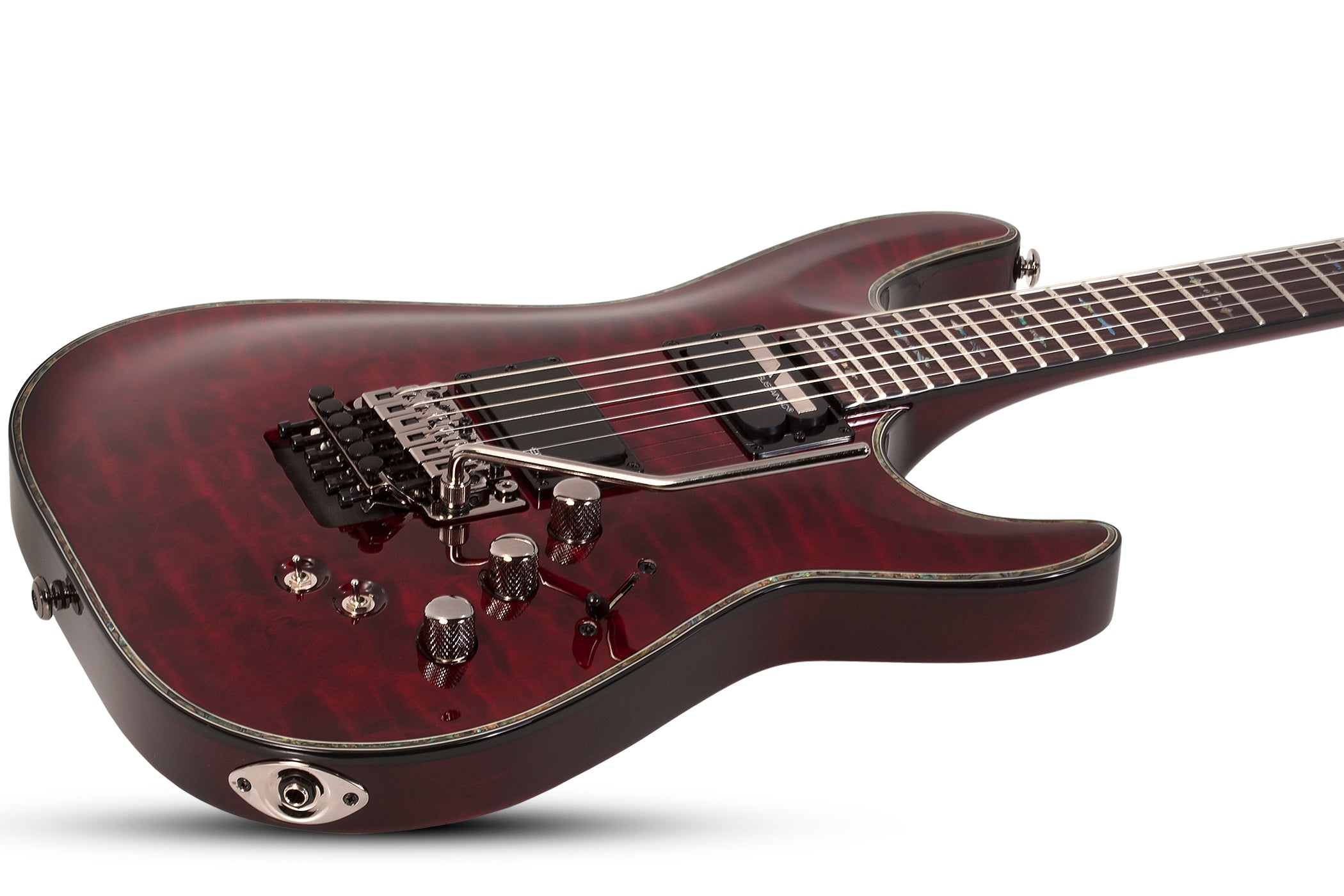 Schecter Hellraiser Series HR-C-1-FR-S-BCH Black Cherry Guitar with FR and Sustainiac and EMG 81 1826-SHC