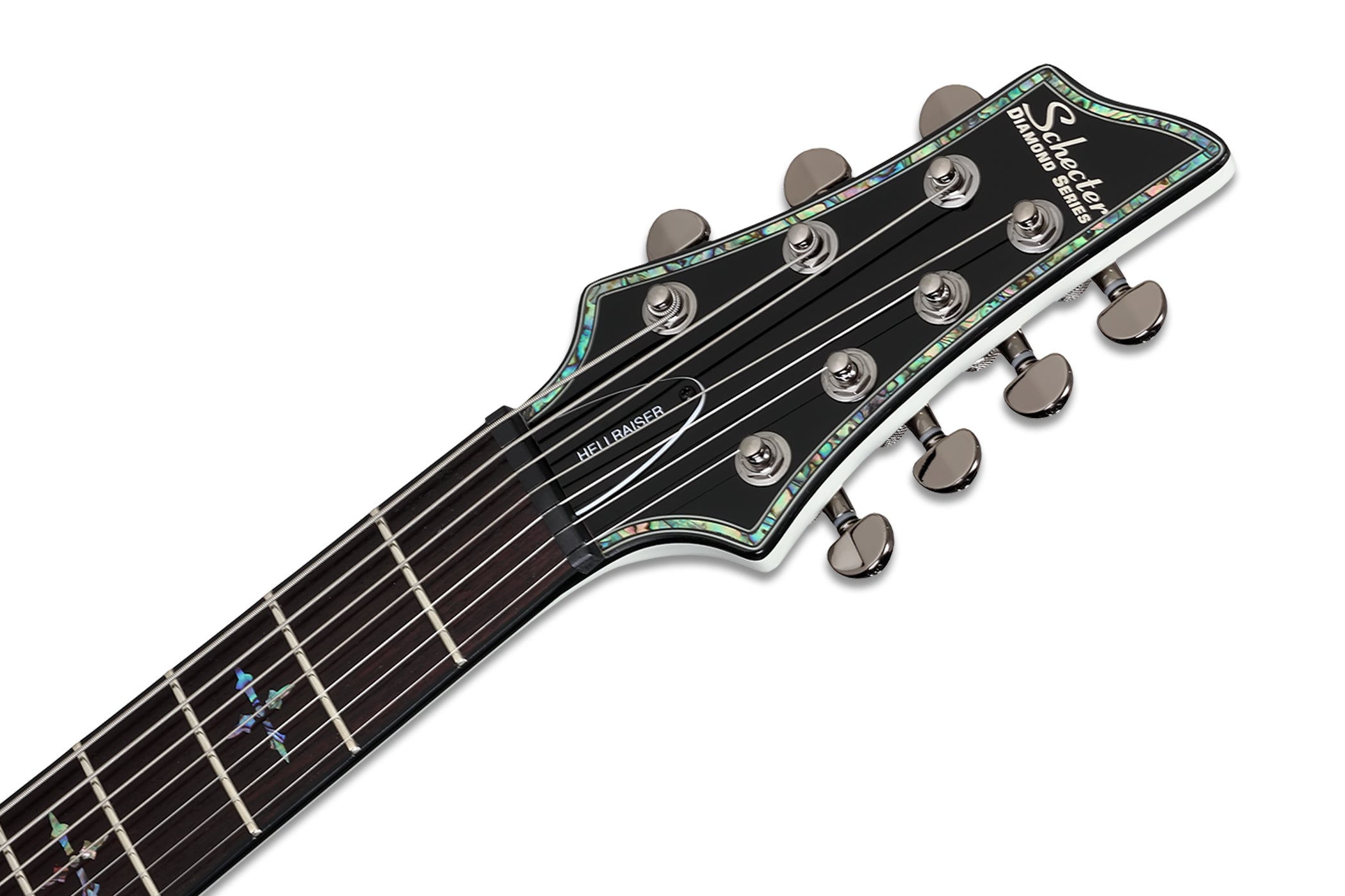 Schecter HR-C-7-WHT Hellraiser Gloss White 7 String Guitar with EMG 707TW Pickups 1810-SHC