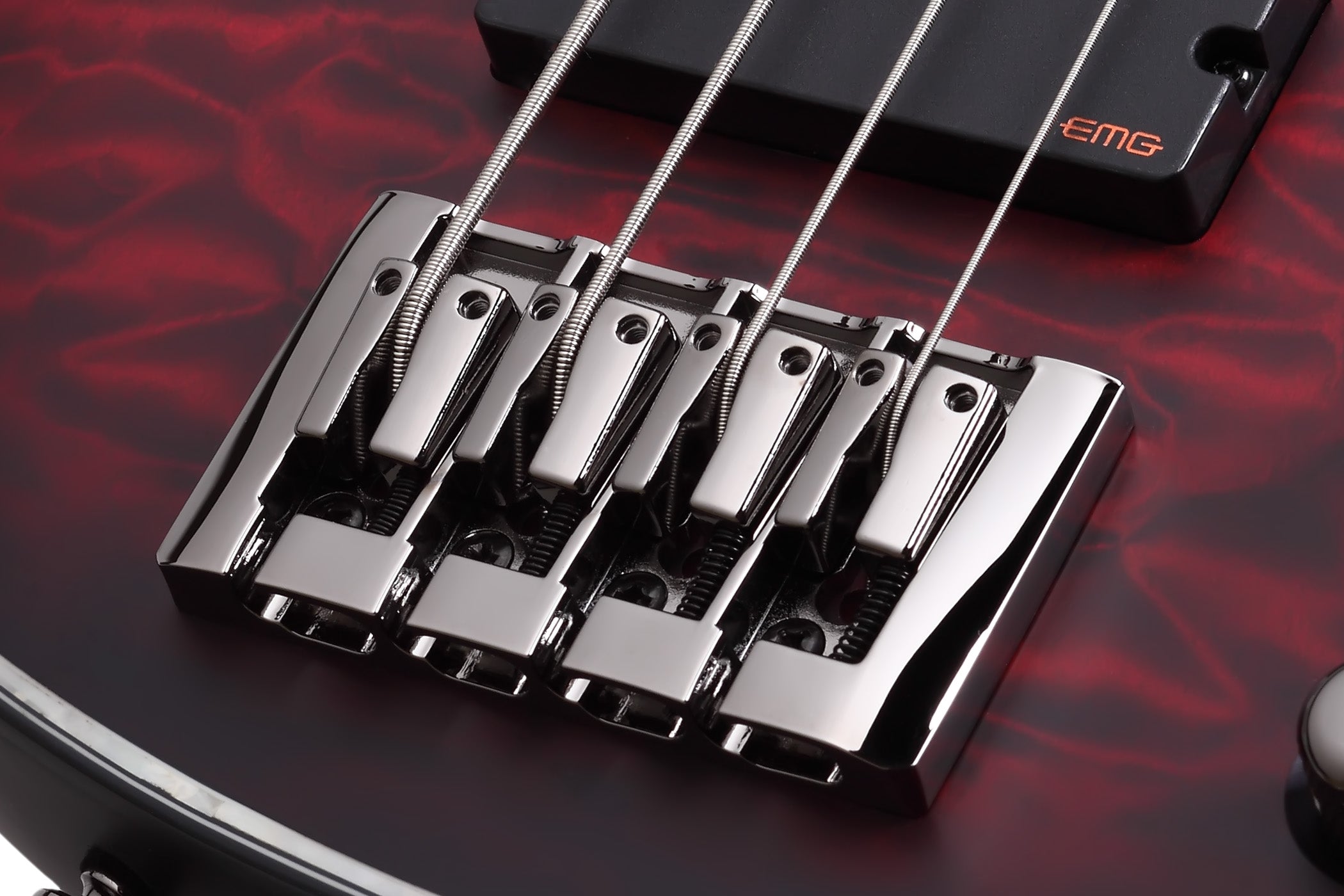 Schecter HR-EXTREME-4-LH-CRBS Crimson Burst 4 String Bass with EMG 35TW Pickups 1912-SHC