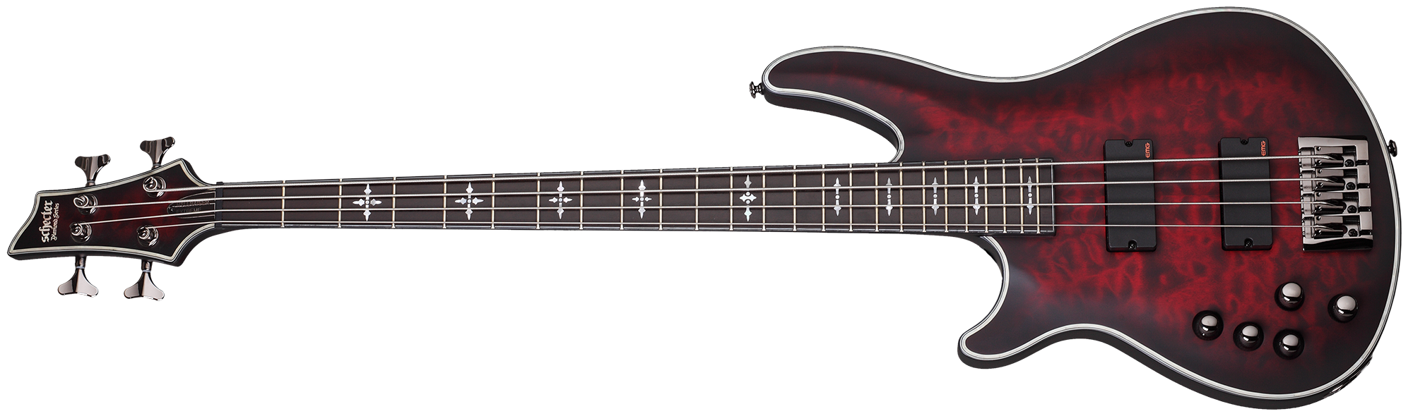 Schecter HR-EXTREME-4-LH-CRBS Crimson Burst 4 String Bass with EMG 35TW  Pickups 1912-SHC