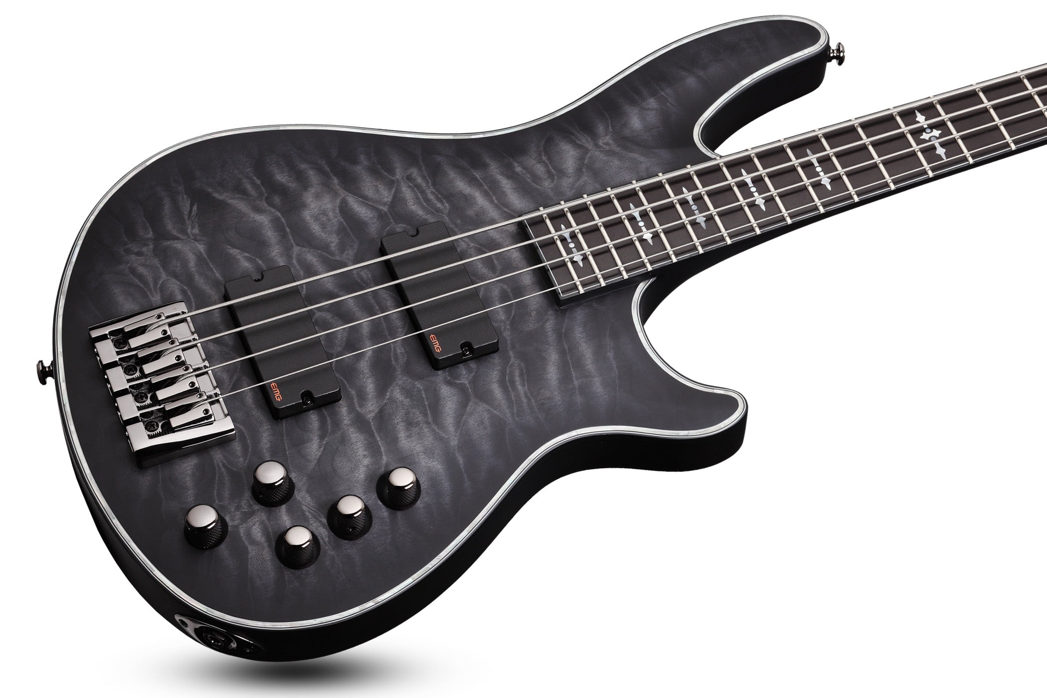 Schecter HR-EXT-4-STBLS See thru Black 4 String Bass with EMG 35TW Pickups 1909-SHC