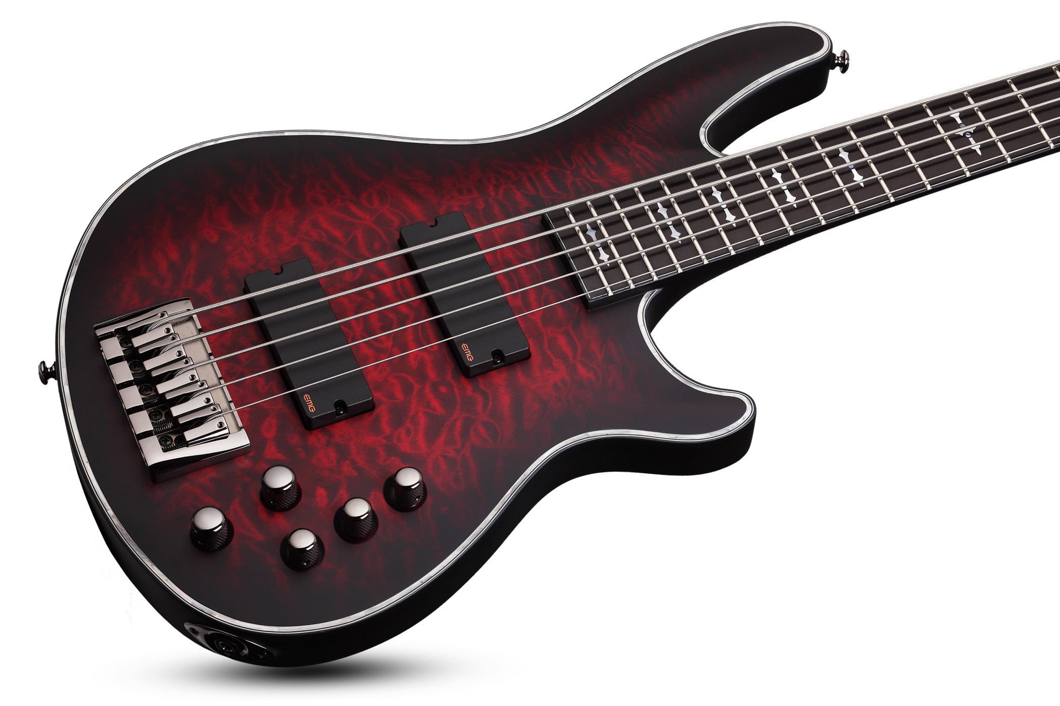 Schecter HR-EXTREME-5-CRBS Crimson Burst 5 String Bass with EMG 40TW Pickups 1919-SHC