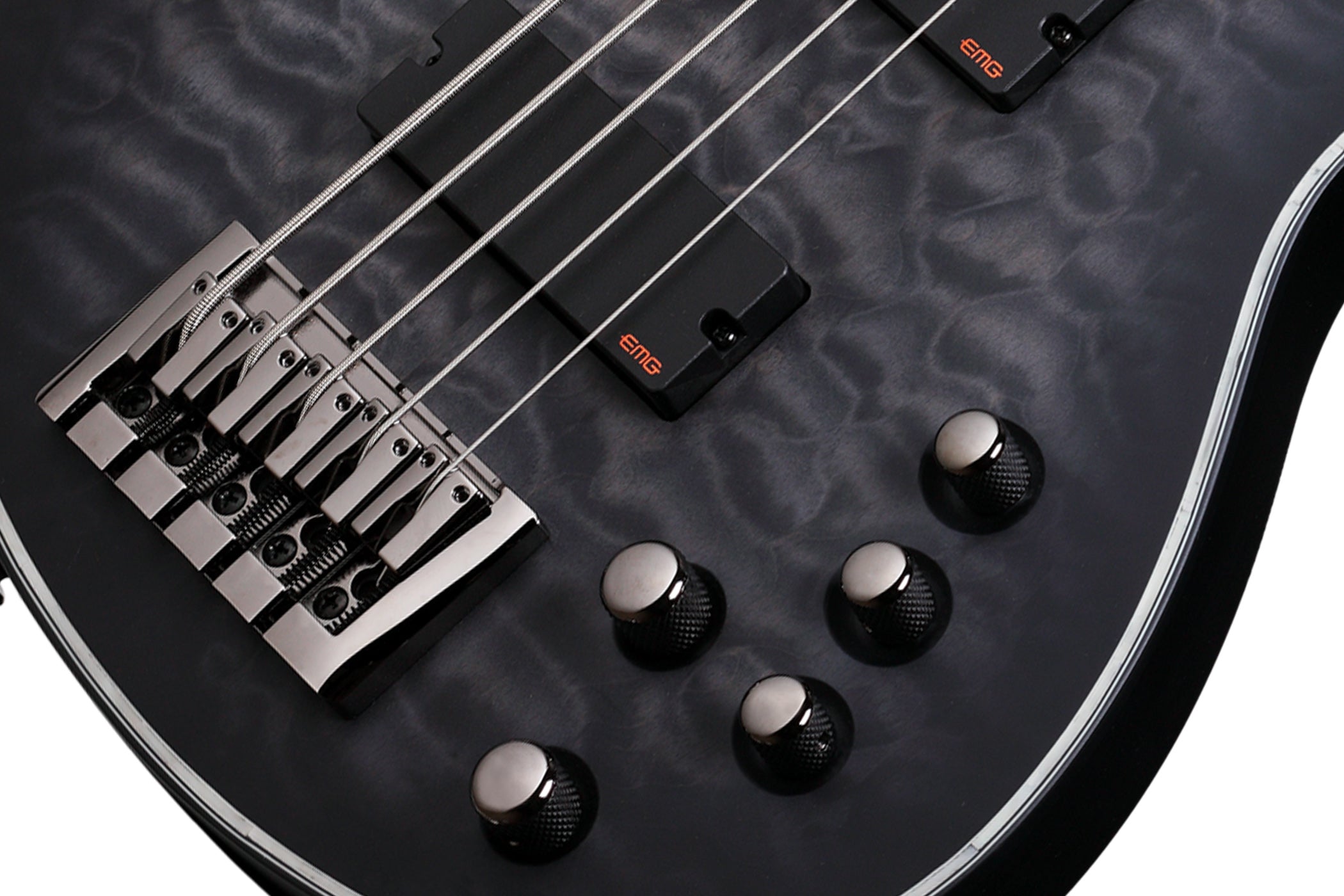 Schecter HR-EXTREME-5-STBLS See thru Black 5 String Bass with EMG