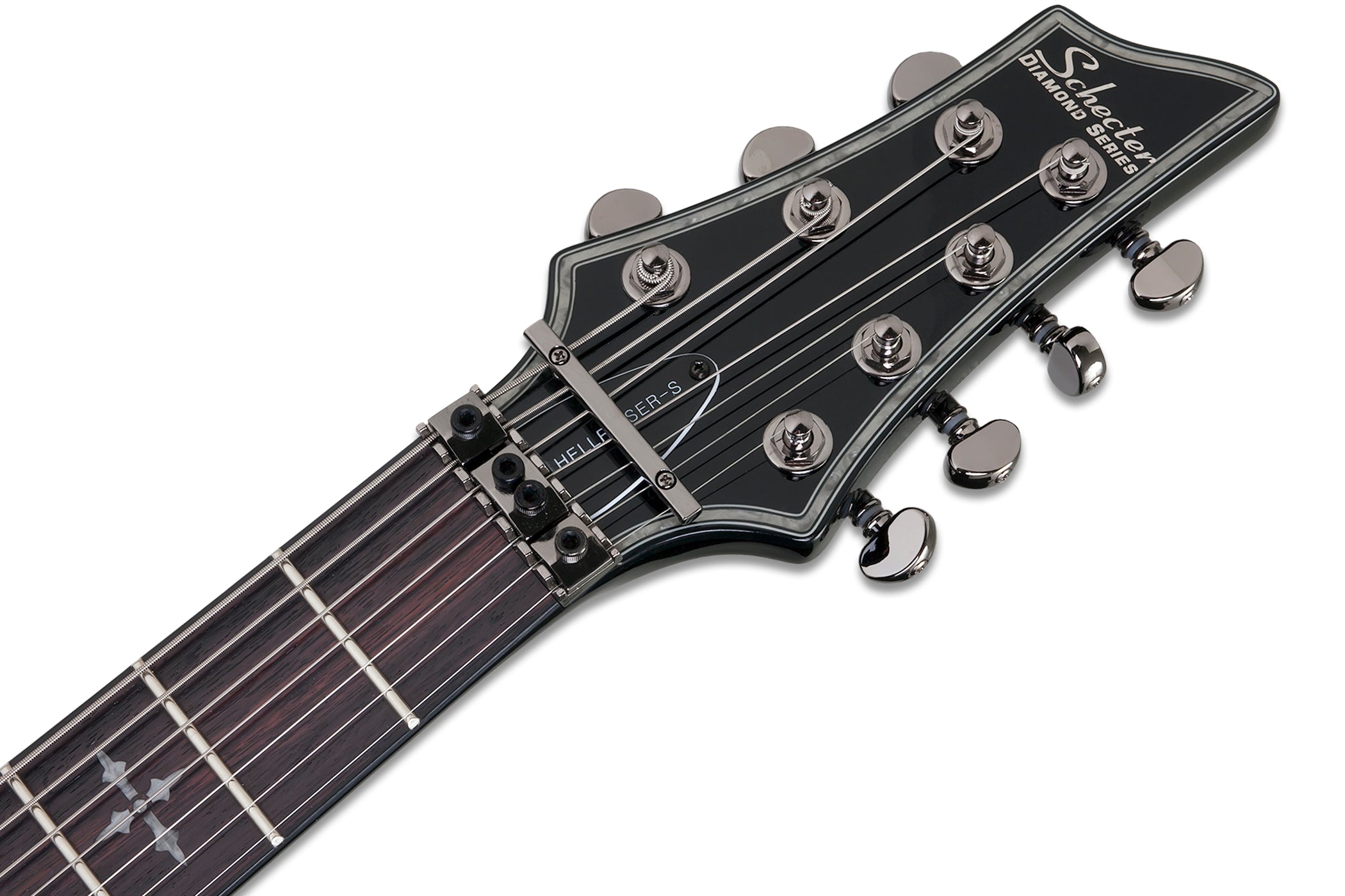 Schecter C 7 FR Hellraiser S BLK Gloss Black 7 String Guitar with FR and Sustainiac and EMG 81 1830-SHC