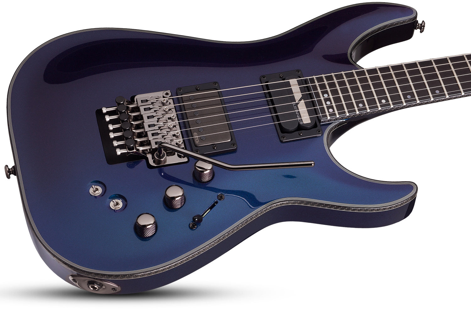 Schecter Hellraiser Hybrid C-1 FR S w/ sustainiac Ultra Violet 1955-SHC SERIAL NUMBER W24071661 - 8.0 LBS