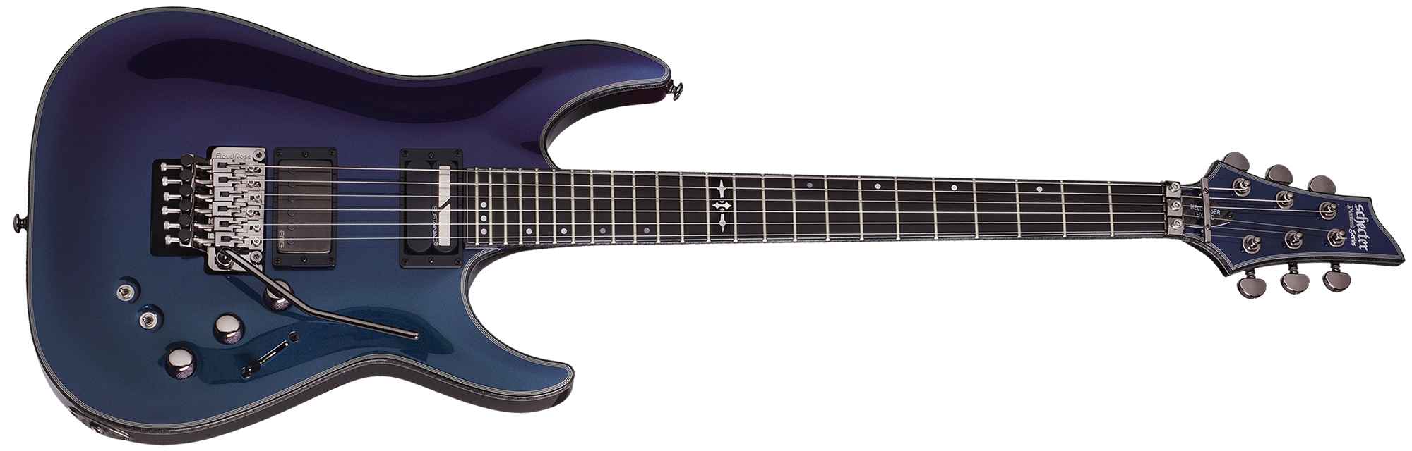 Schecter Hellraiser Hybrid C-1 FR S w/ sustainiac Ultra Violet 1955-SHC SERIAL NUMBER W24071661 - 8.0 LBS